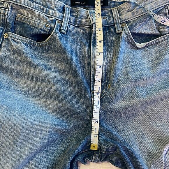 Veronica Beard Carly Kick Flare High Rise Jean Pebble Stone Raw Hem Blue Sz 26 - Picture 9 of 11